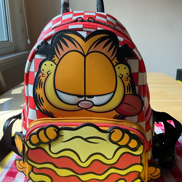 🍕🎒🍕 LOUNGEFLY LASAGNA GARRFIELD BACKPACK 🍕🎒🍕 NWT 🍕 - Picture 14 of 16